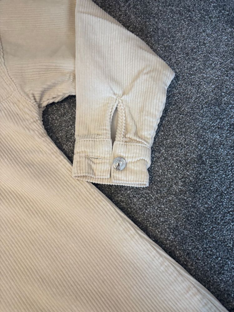 Asos Design Beige Corduroy Half-Zip pullover  3