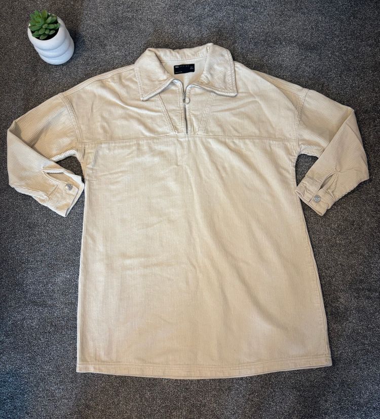 ASOS Design Asos Design Beige Corduroy Half-Zip pullover  product image