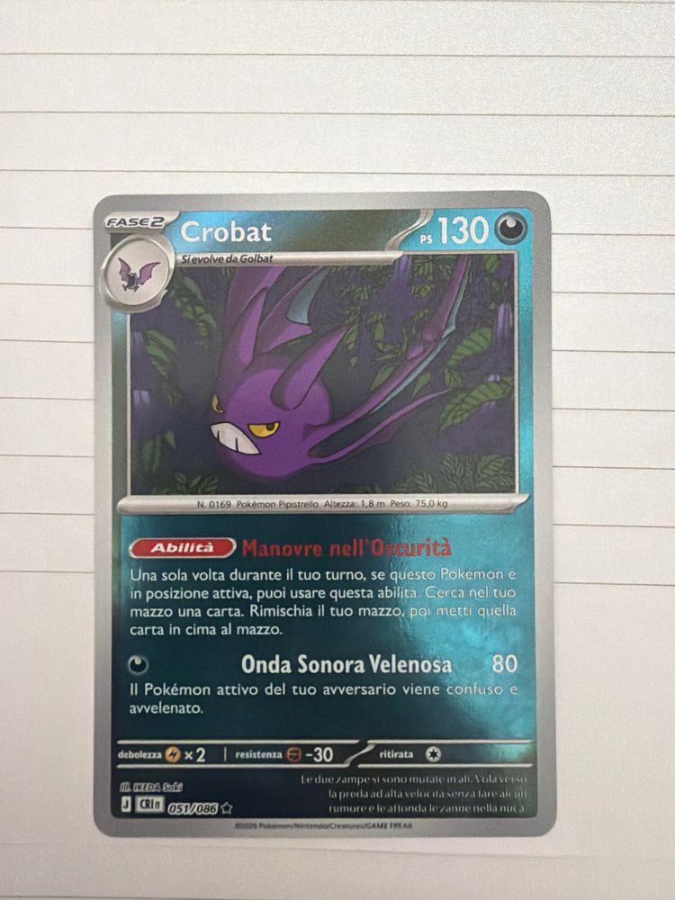 Crobat Pokémon Trading Card imagen 1