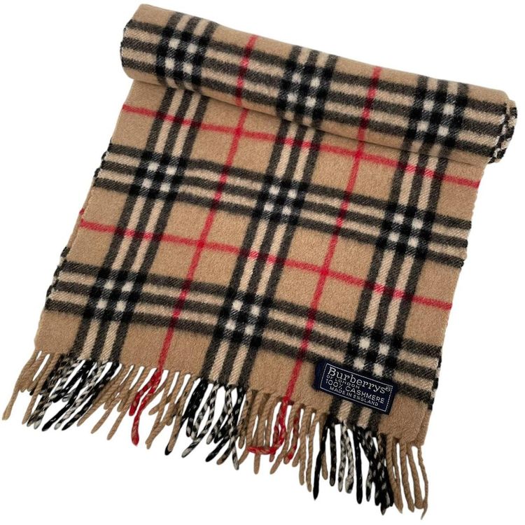 Vintage 90s Burberry Cashmere Scarf image 1