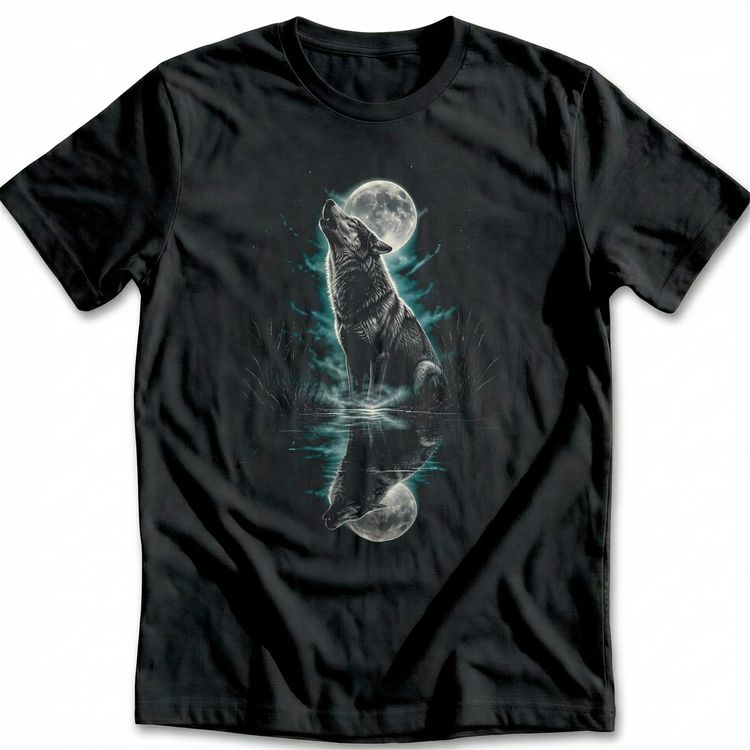 Wolf Reflection Teal Water T-Shirt EU 2