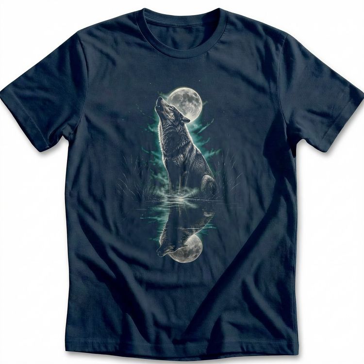 Wolf Reflection Teal Water T-Shirt EU