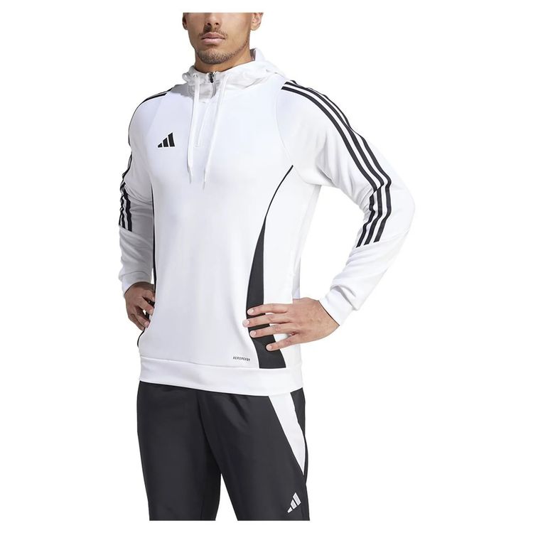 Immagine di adidas Tiro 24 1/4 Zip Training Hooded Sweater rrp £45.00 (IR9399) 2