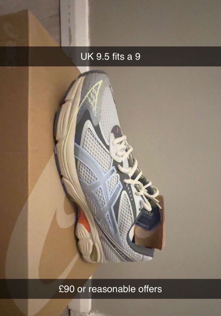 Grey And White Running Shoe