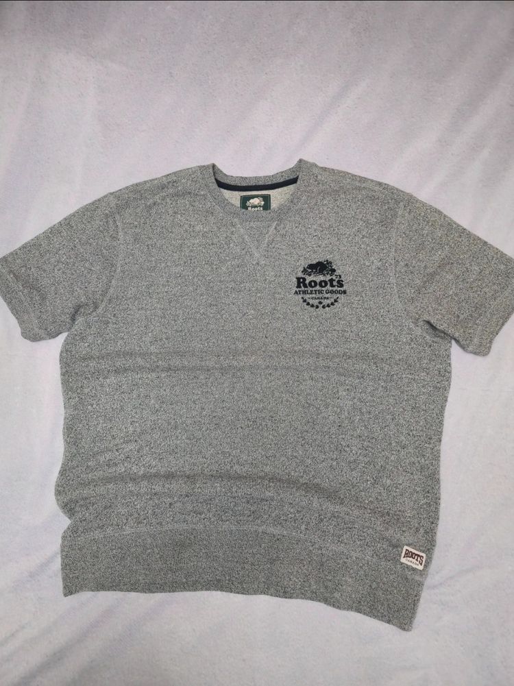 Roots Grey Short Sleeve Sweatshirt