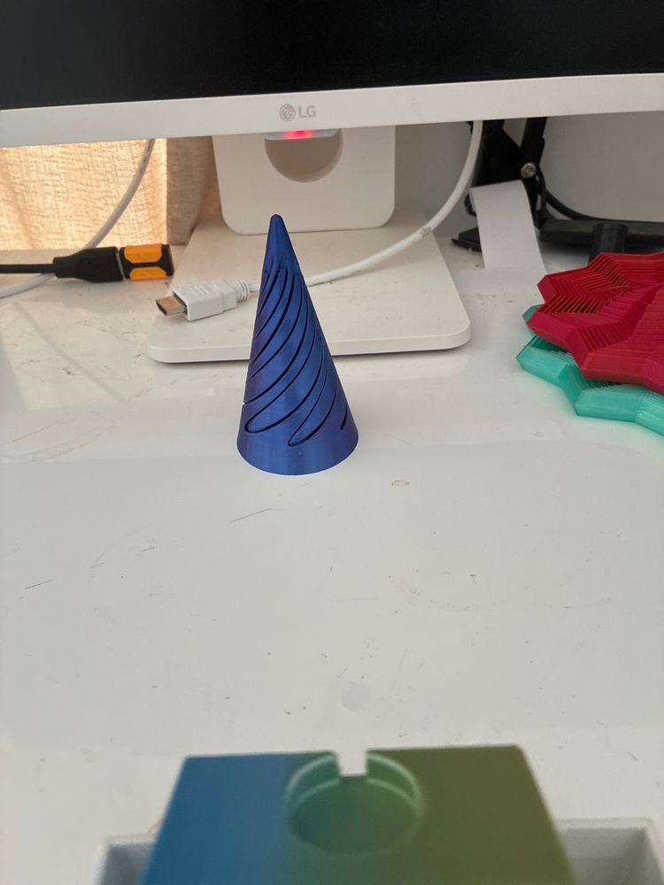 Object Blue Spiral Cone-Shaped Object product image