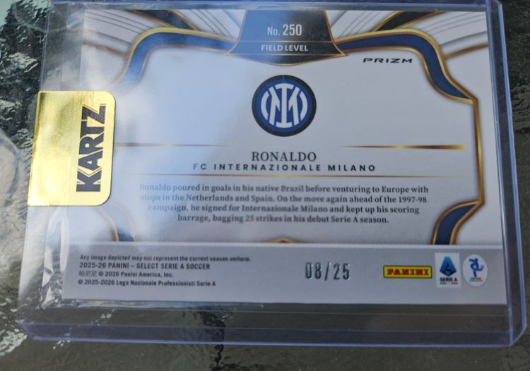 2025-26 Panini Select Serie A Ronaldo Tye Dye /25 Field Level Inter 2