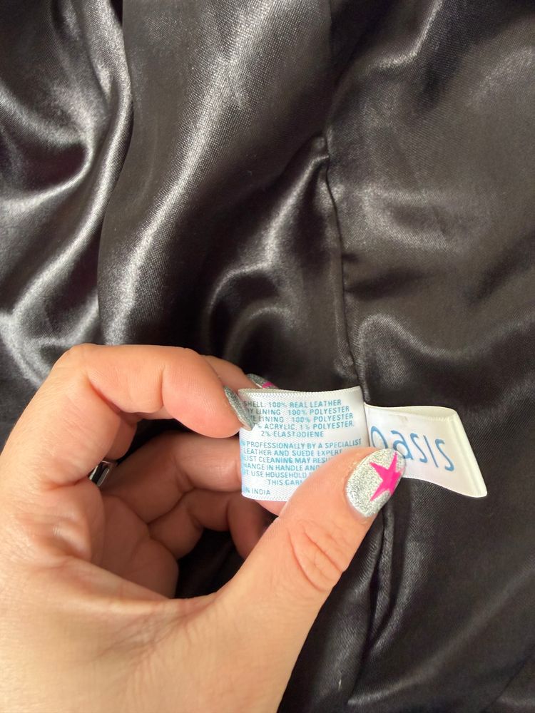 Oasis Leather Jacket (UK12) 8
