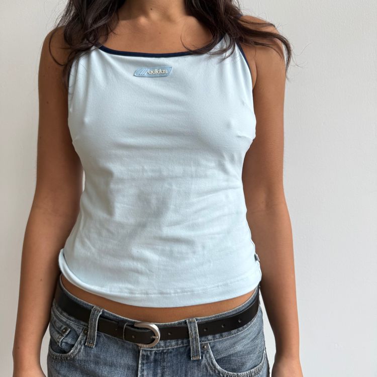 Immagine di Blue Adidas racer back top - Size M 3