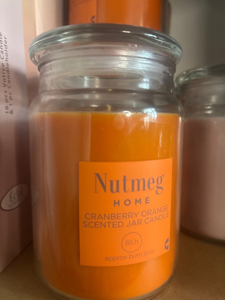 Nutmeg Home Cranberry Orange Scented Jar Candle