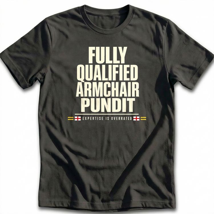 Fully Qualified Armchair Pundit Football T-Shirt image 2