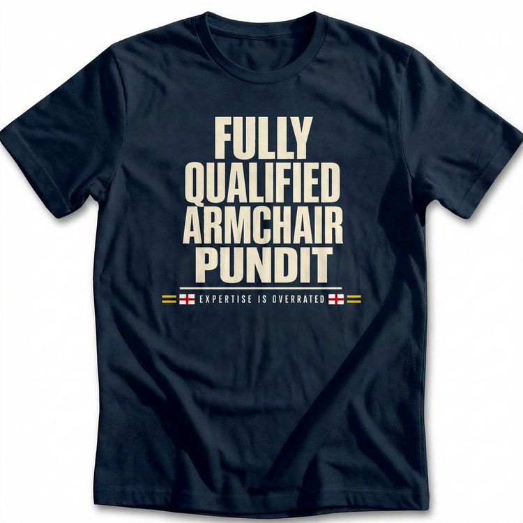 Fully Qualified Armchair Pundit Football T-Shirt image 3