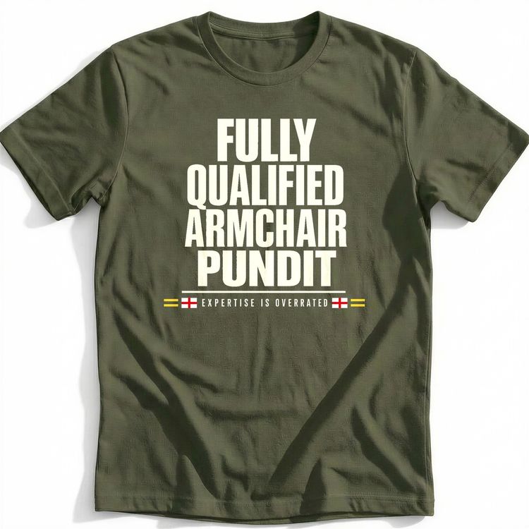 Fully Qualified Armchair Pundit Football T-Shirt image 1