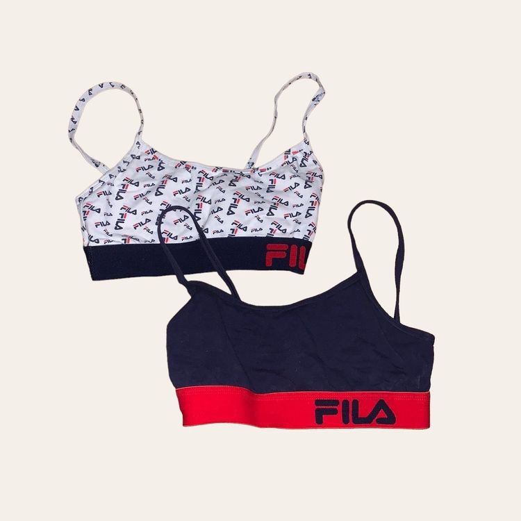 White Fila Bralette image 1