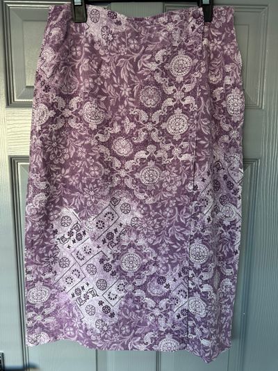 Marks & Spencer Purple Floral Skirt (vintage)