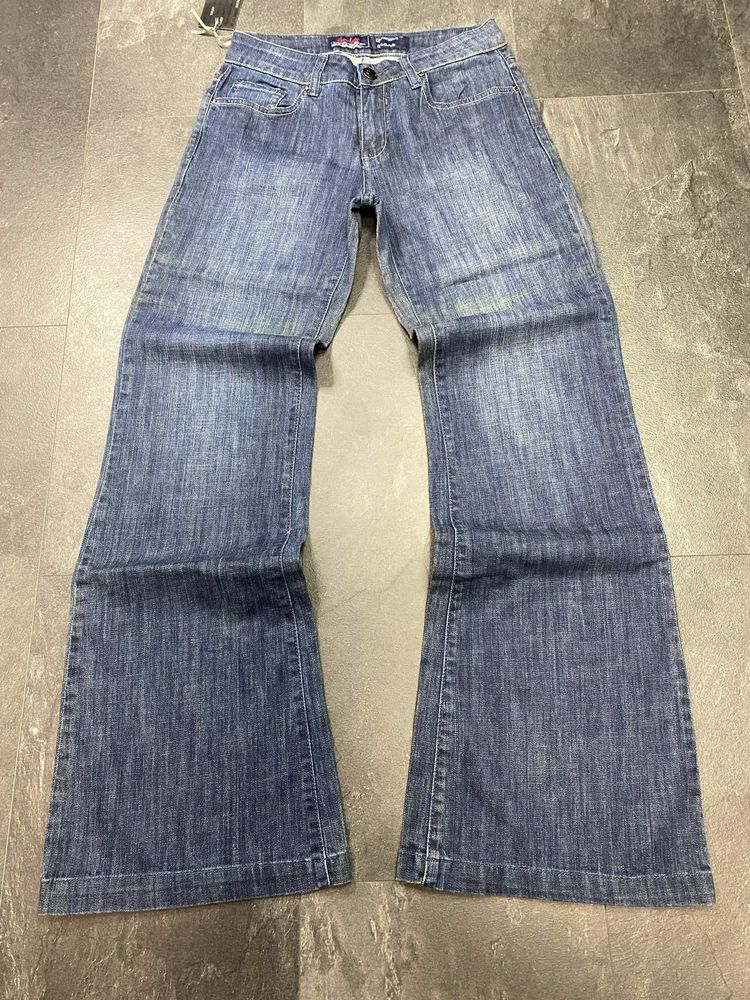 Blue Denim Flared Jeans