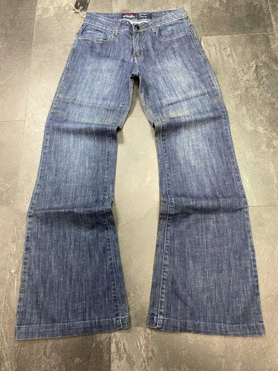 Blue Denim Flared Jeans