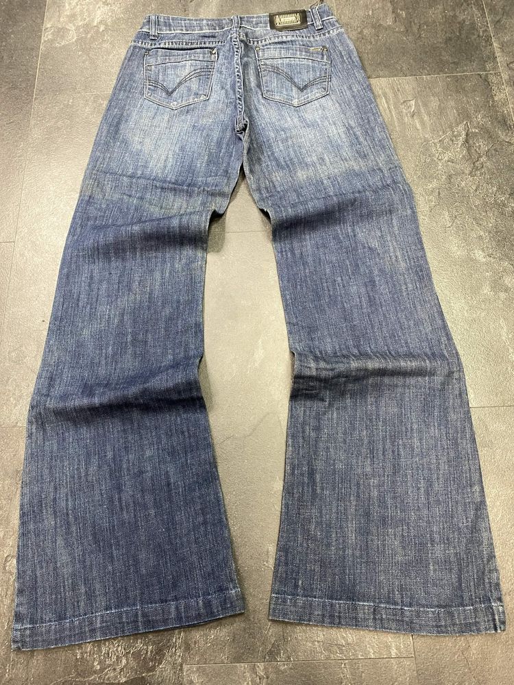 Blue Denim Flared Jeans imagen 3