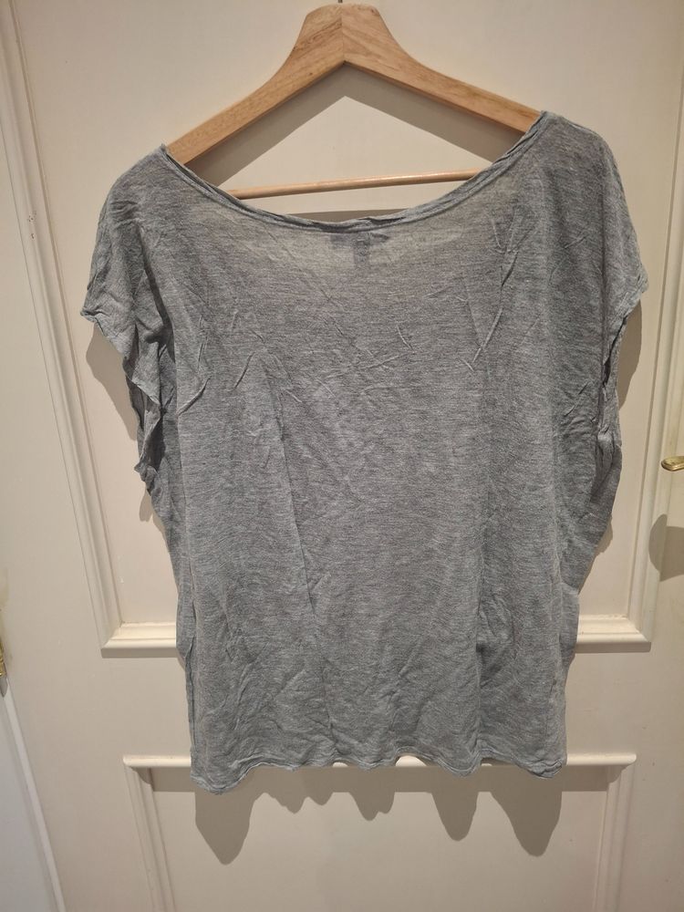 Mango Jeans Grey Graphic T-Shirt 2
