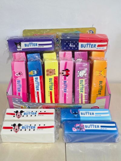 Colorful Novelty Erasers Shaped Like Butter Sticks