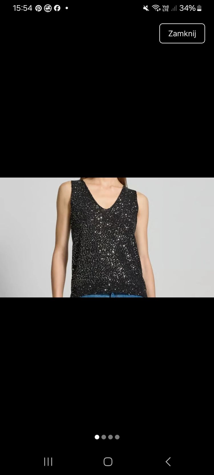 Black Sleeveless Sequin Top