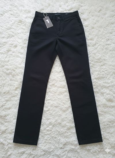 Trussardi Black Aviator Fit Satin Trousers