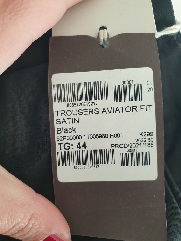 Trussardi Black Aviator Fit Satin Trousers imagen 4