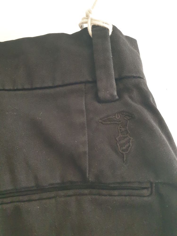 Trussardi Black Aviator Fit Satin Trousers imagen 7
