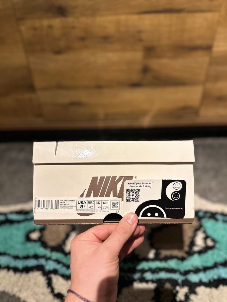 Nike Air Jordan 1 Travis Scott “Medium Olive” U.K. 7.5 image 9
