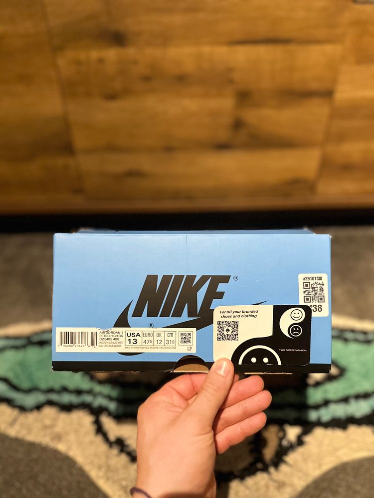 Jordan 1 Retro High “UNC Toe ” U.K. 12 image 7