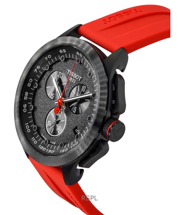 Tissot T-Race Vuelta Chronograph Silicone Strap Black Dial Quartz T135.417.37.051.04 100M Men's Watch 2