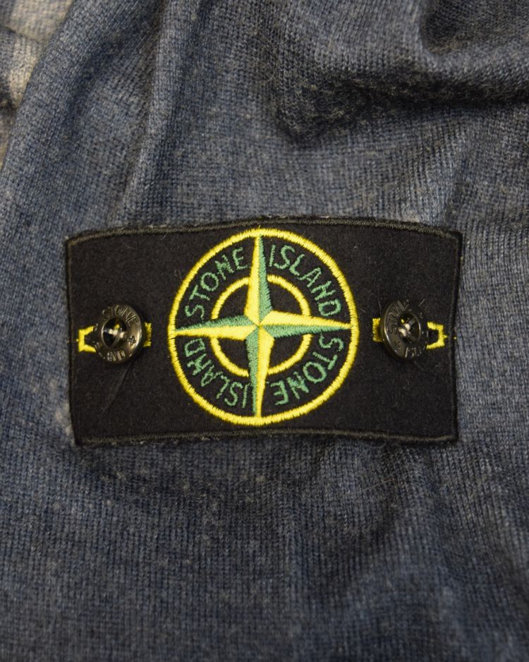 Stone Island Airbrushed And Laser Print Knit Navy Blue 5