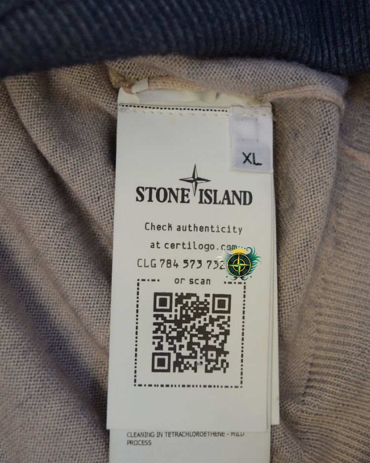 Stone Island Airbrushed And Laser Print Knit Navy Blue 6