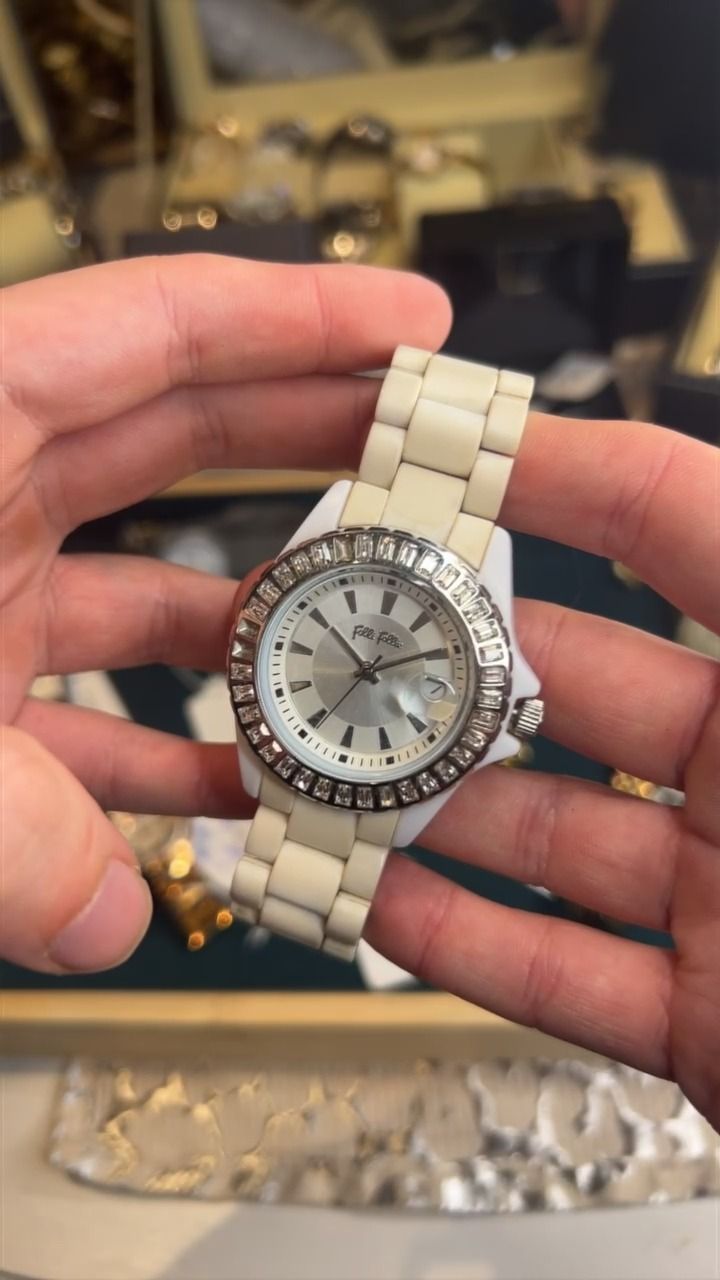FatFace Fat Face white diamante ladies watch product image