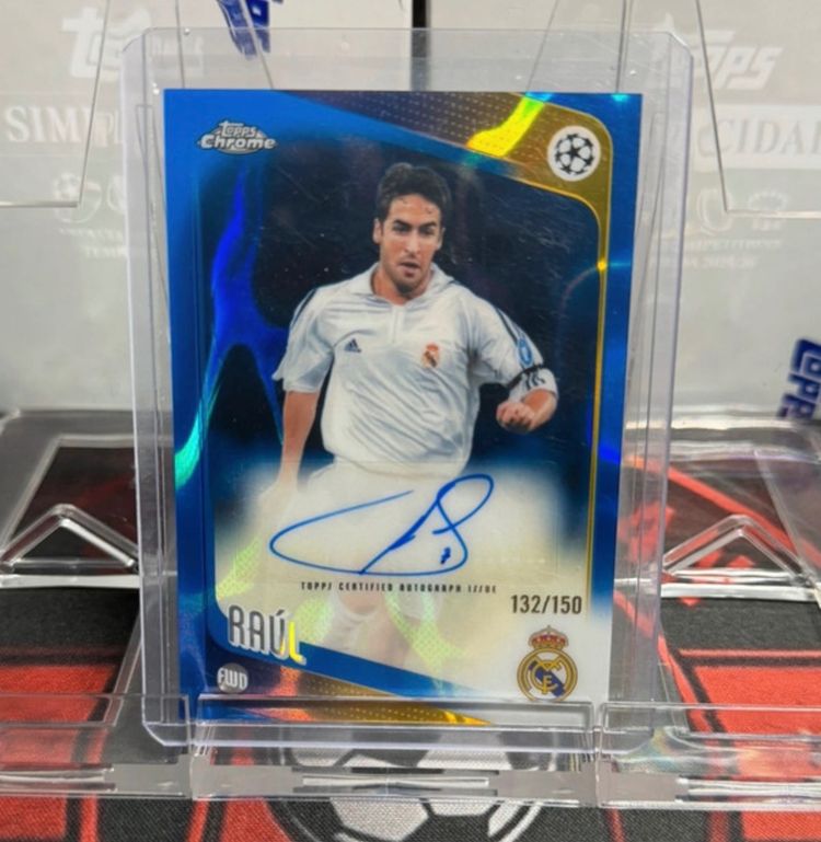 Topps chrome Raúl González blanco auto /150 Real Madrid