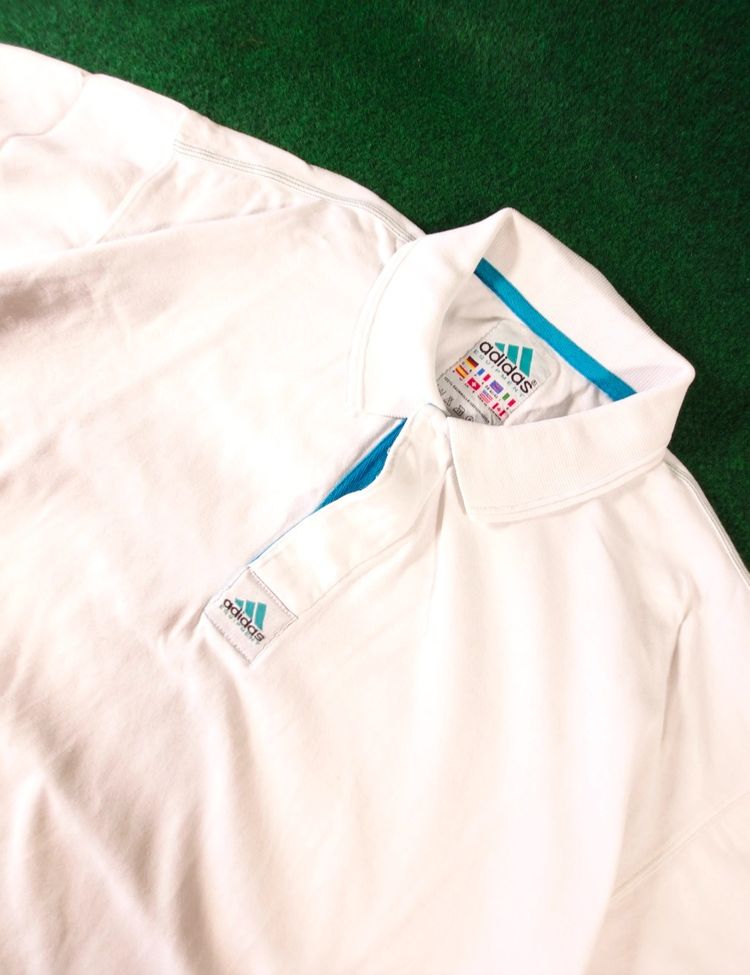 Adidas White Polo Shirt obraz 1