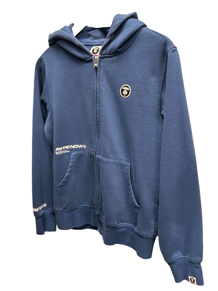 Aape Blue Zip-Up Hoodie