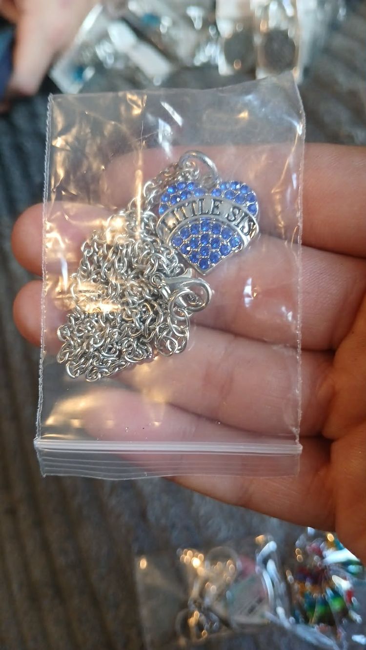 Other Silver Chain Necklace With Blue Heart Pendant product image