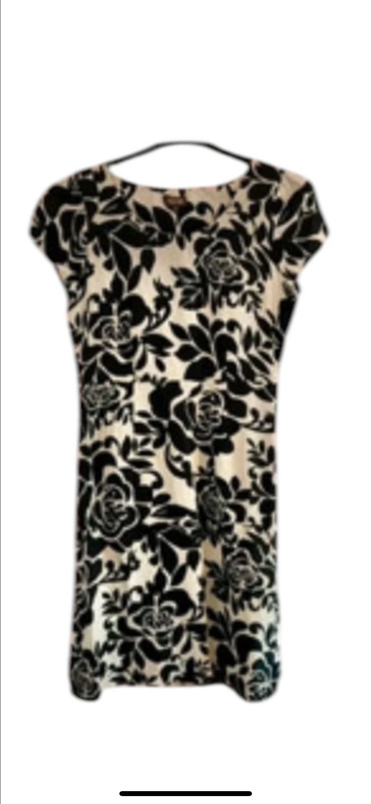 Phase Eight Phase eight white & black velvet rose pattern dress size 12 product image