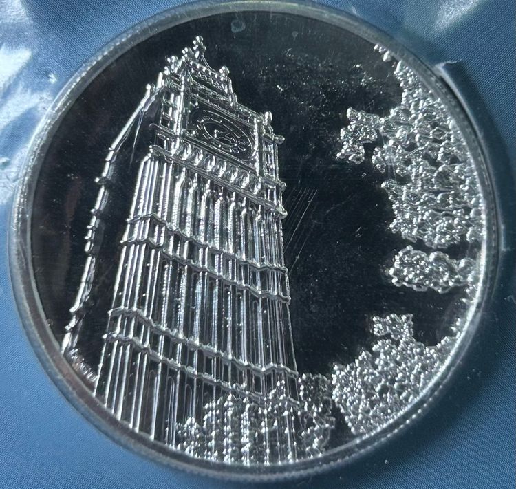 Big Ben 2015 Uk £100 2oz Fine Silver Coin image 2