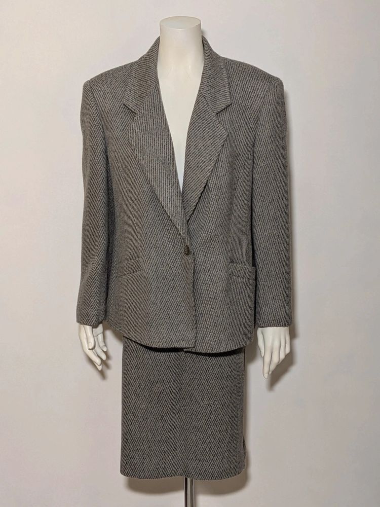 Tailleur Elena Mirò vintage 100% Lana Vergine - Giacca + Gonna (Taglia 48/50 IT) imagen 1