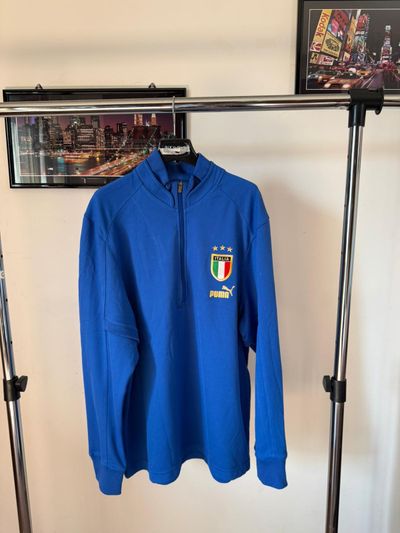 Puma Blue Quarter-Zip Sweatshirt