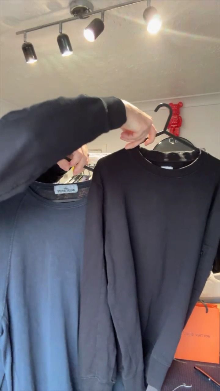 CP Company 235 and 228 CP Company crew black medium, Stoney lightweight crew navy medium product image