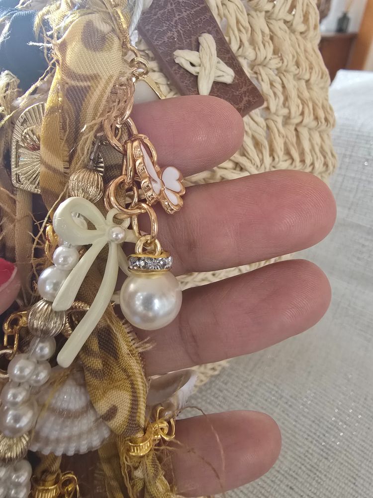 Decorative Bag Charms With Shells And Beads image 7