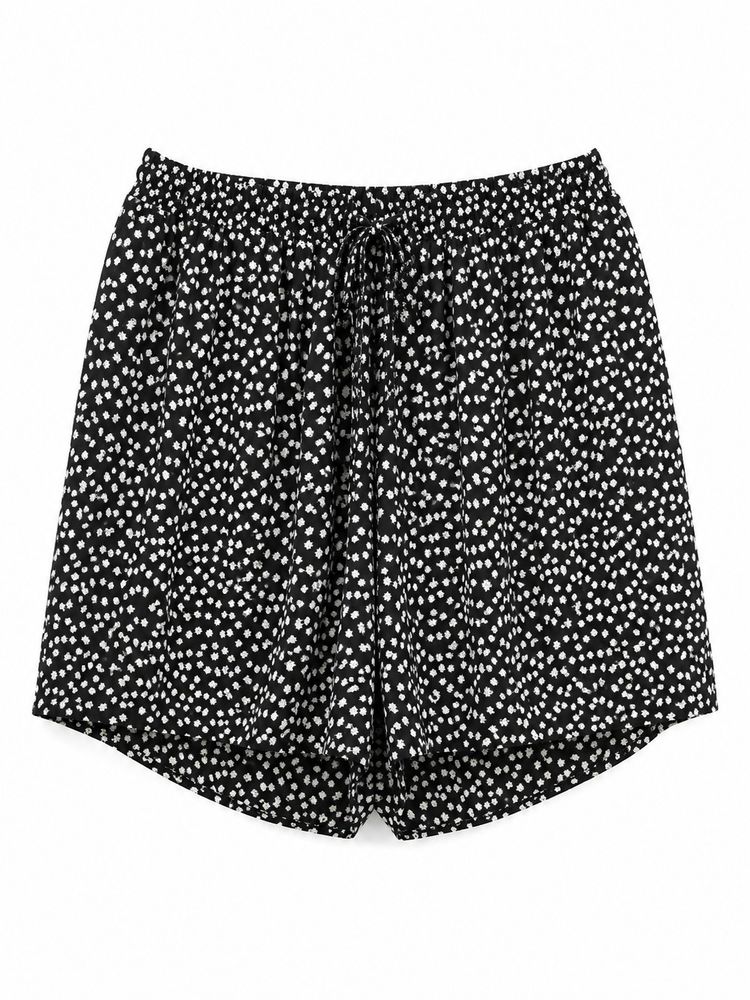 Other Item 66 Black Shorts With White Flowers product image
