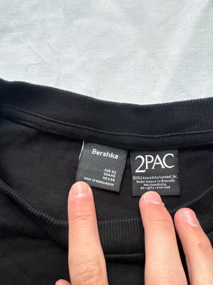 Bershka Tupac Forever Black T-Shirt 3