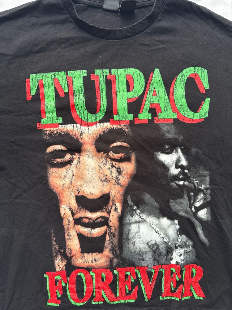 Bershka Tupac Forever Black T-Shirt 2