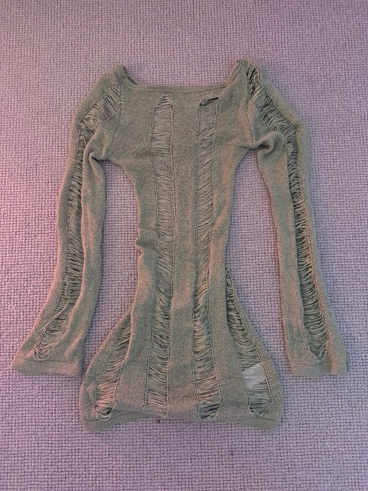 Other Long Sleeve Distressed Knit Top Jaded london product image