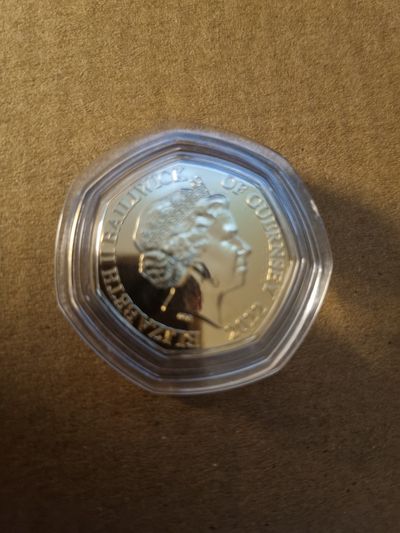 Gold plated 50 pence coin