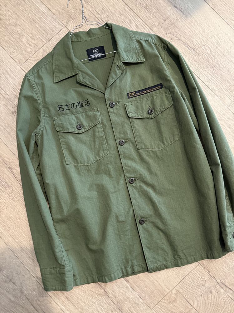 Youth Revival Green Button-Up Shirt Jacket